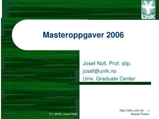 Masteroppgaver 2006