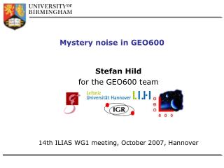 Mystery noise in GEO600