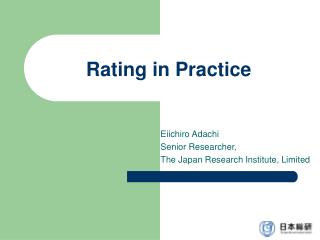 Rating in Practice