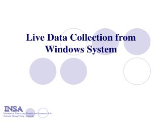Live Data Collection from Windows System