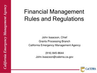 Financial Management Rules and Regulations