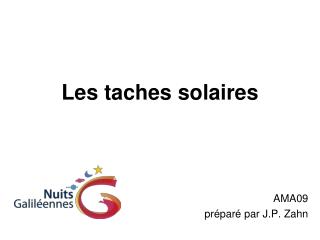 Les taches solaires