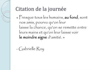 Citation de la journée