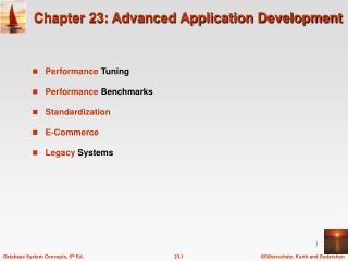 Chapter 23: Advanced Application Development