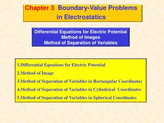 Chapter 3 Boundary-Value Problems in Electrostatics