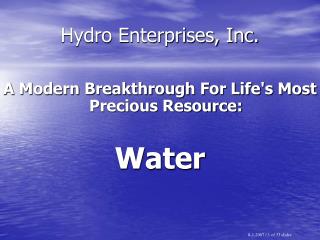 Hydro Enterprises, Inc.