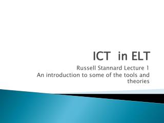 ICT in ELT