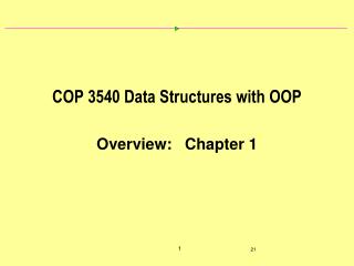 COP 3540 Data Structures with OOP
