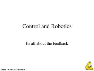 Control and Robotics