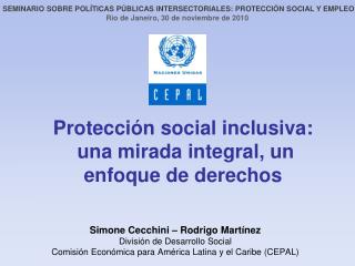 Protección social inclusiva: una mirada integral, un enfoque de derechos