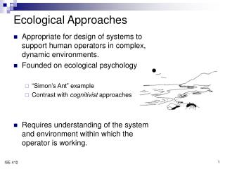 Ecological Approaches