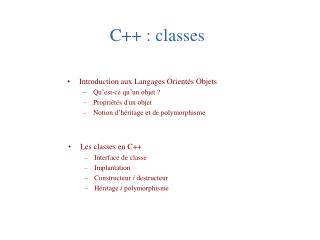 C++ : classes
