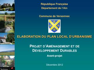 République Française Département de l’Ain Commune de Versonnex