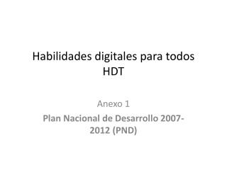 Habilidades digitales para todos HDT