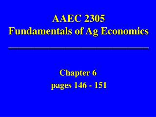 AAEC 2305 Fundamentals of Ag Economics ___________________________
