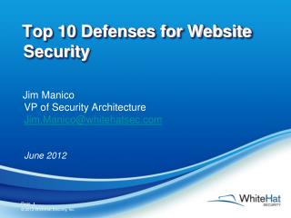 Top 10 Defenses for Website Security