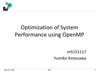 Optimization of System Performance using OpenMP