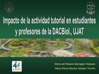 Impacto de la actividad tutorial en estudiantes y profesores de la DACBiol., UJAT