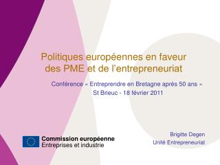 Politiques européennes en faveur des PME et de l’entrepreneuriat