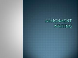 Assignment Writing
