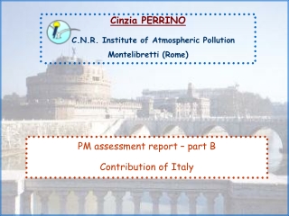 PM assessment report – part B Contribution of Italy