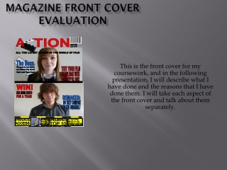 Magazine Front Cover Evaluation