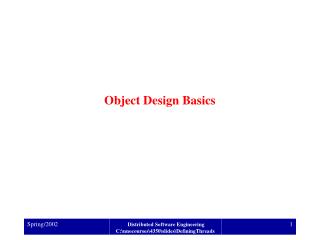 Object Design Basics