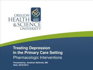 Treating Depression in the Primary Care Setting