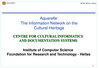 Aquarelle: The Information Network on the Cultural Heritage