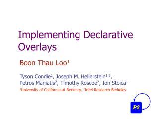 Implementing Declarative Overlays