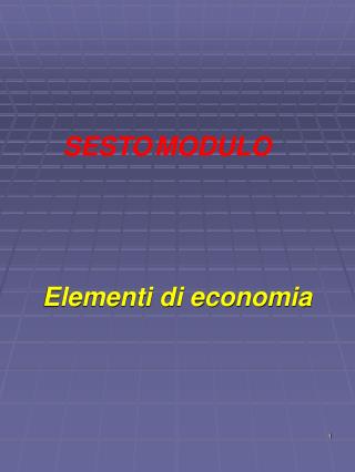 Elementi di economia