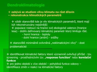 Dendroklimatologie