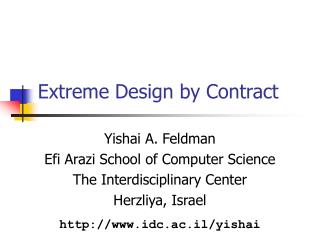 Extreme Design by Contract