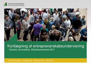 Kortlægning af entreprenørskabsundervisning - Danske universiteter, Efterårssemestret 2011
