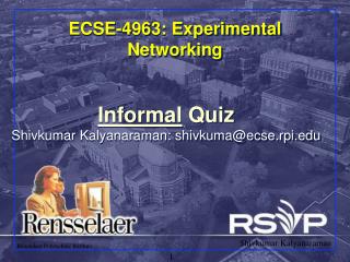 ECSE-4963: Experimental Networking