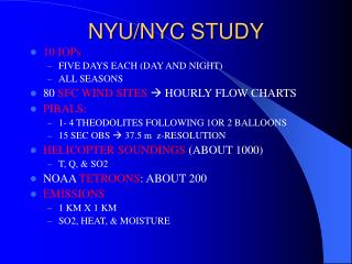 NYU/NYC STUDY