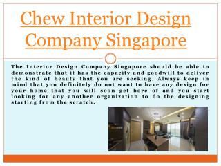 Chew Interior Singapore