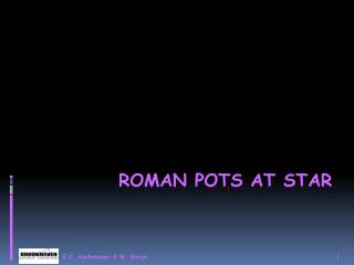 Roman Pots at STAR