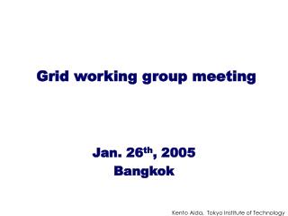 Grid working group meeting