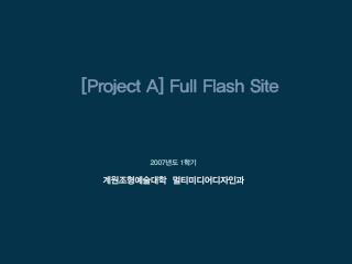 [Project A] Full Flash Site