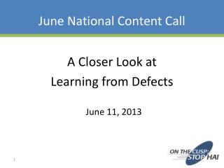 June National Content Call