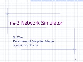 ns-2 Network Simulator