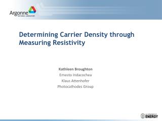 Determining Carrier Density through Measuring Resistivity