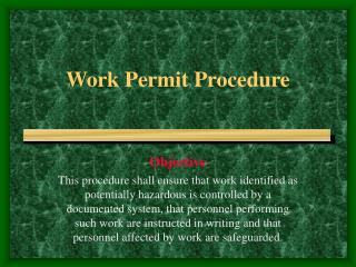 Work Permit Procedure