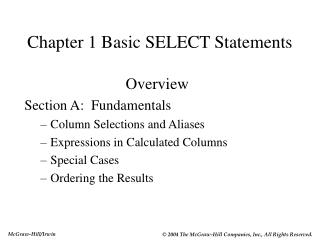 Chapter 1 Basic SELECT Statements