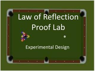 Law of Reflection Proof Lab