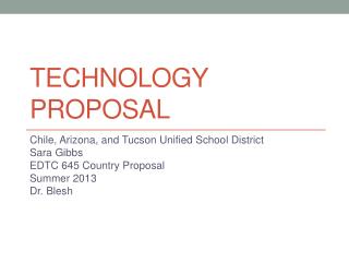 Technology proposal