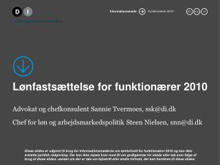 Lønfastsættelse for funktionærer 2010