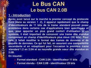 Le bus CAN 2.0B