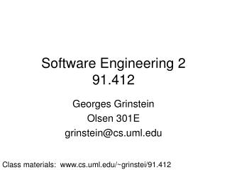 Software Engineering 2 91.412